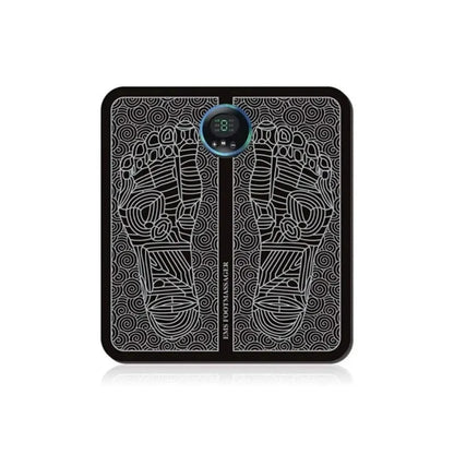 EMS Portable Foot Massager Mat USB Rechargeable with 6 Modes, 9 Intensity Levels, EMS Pulse Therapy, 15-Min Timer & 320×290mm Pad for Foot Pain Relief, Blood Circulation & Muscle Relaxation