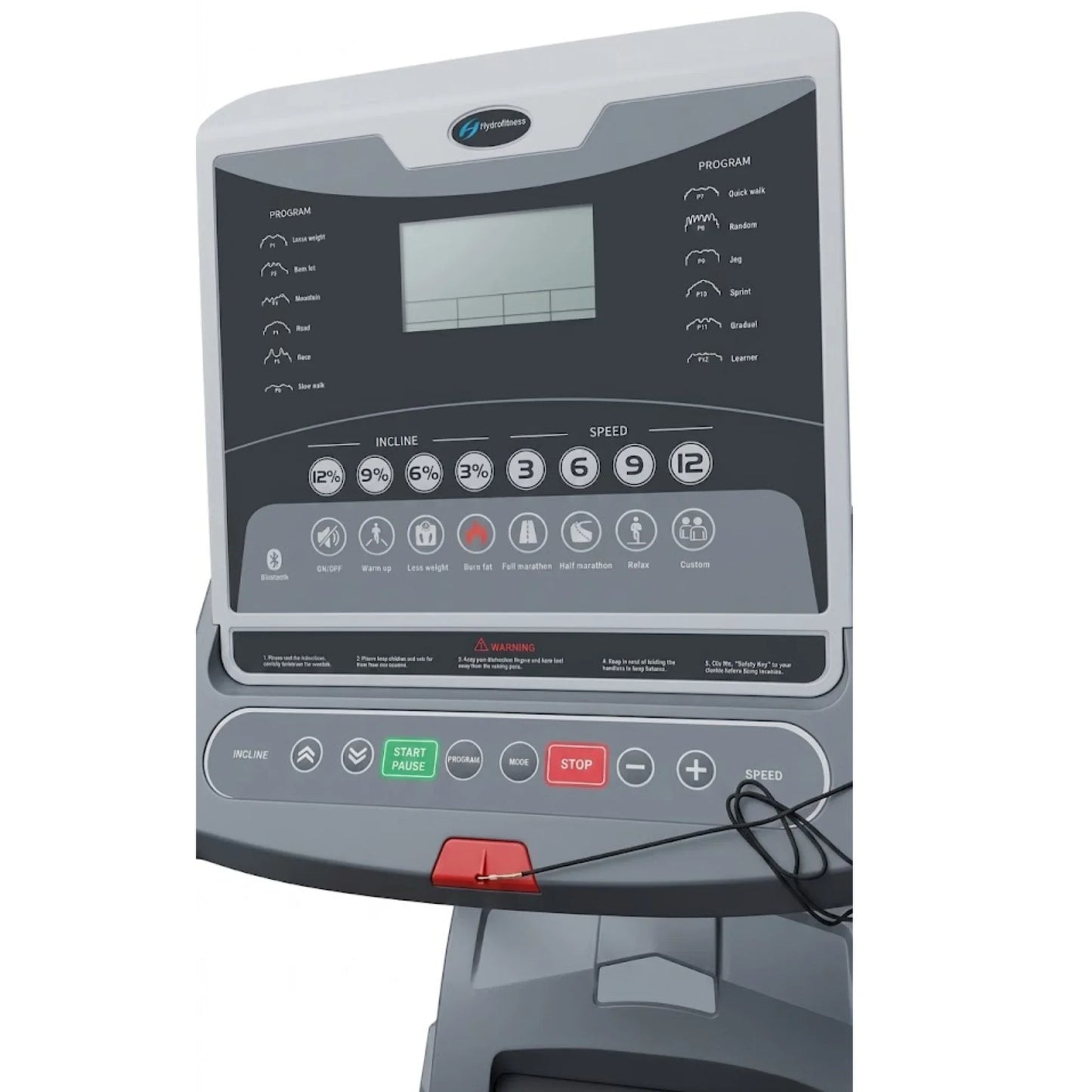 HF-20GR Foldable Motorized Treadmill, 2HP Motor, 1–14 KM/H Speed, 15% Auto Incline, 47×16 Inch Running Surface, 120KG Capacity, Input Voltage: AC 220–240V (50–60Hz) Power: 1500W,  MP3 & Bluetooth Speakers, 9 Programs, Home Fitness Treadmill