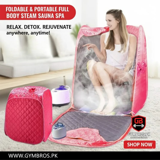 Portable Home Sauna Steam Box 1000W 220V with 9 Temperature Levels, Timer, Anti-Dry & Leak Protection, Explosion Safe Design, 80×80×98cm Folding Sauna Tent with Intelligent Remote Control & Steamer